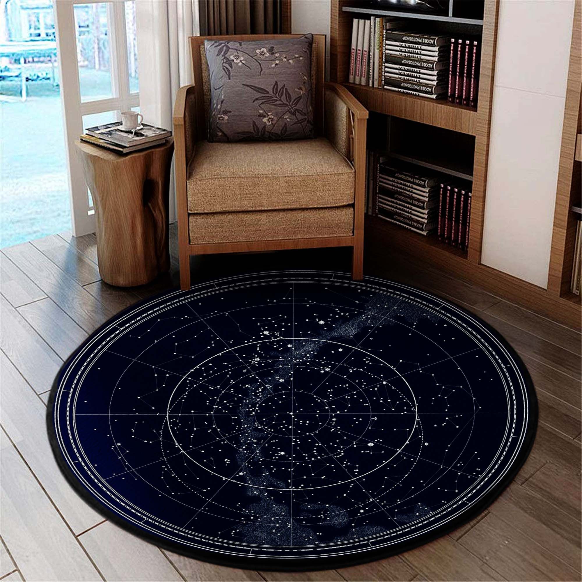 Astronomical Map of The Northern Hemisphere Round Mat 06326