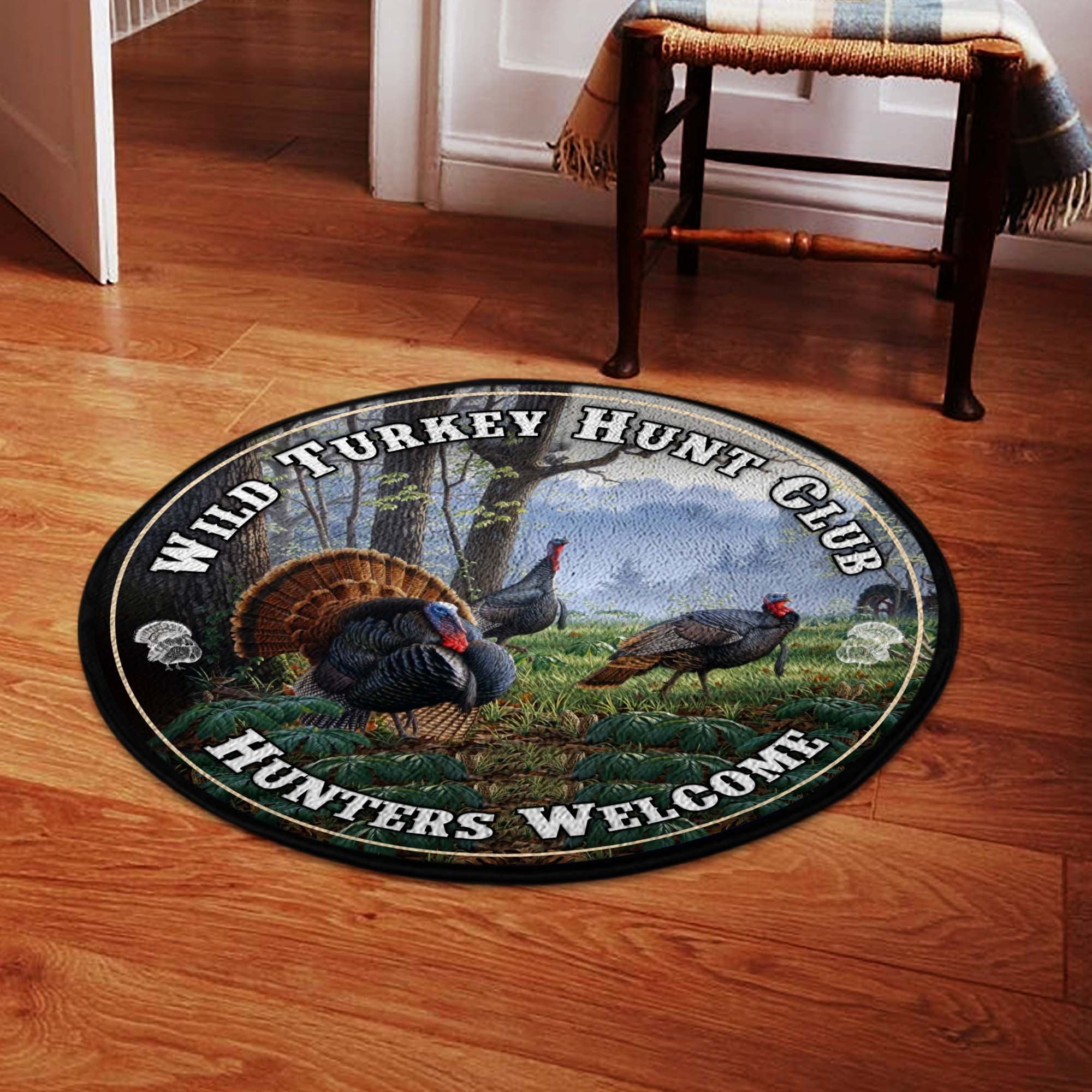 Wild Turkey Hunt Club Round Mat 06513