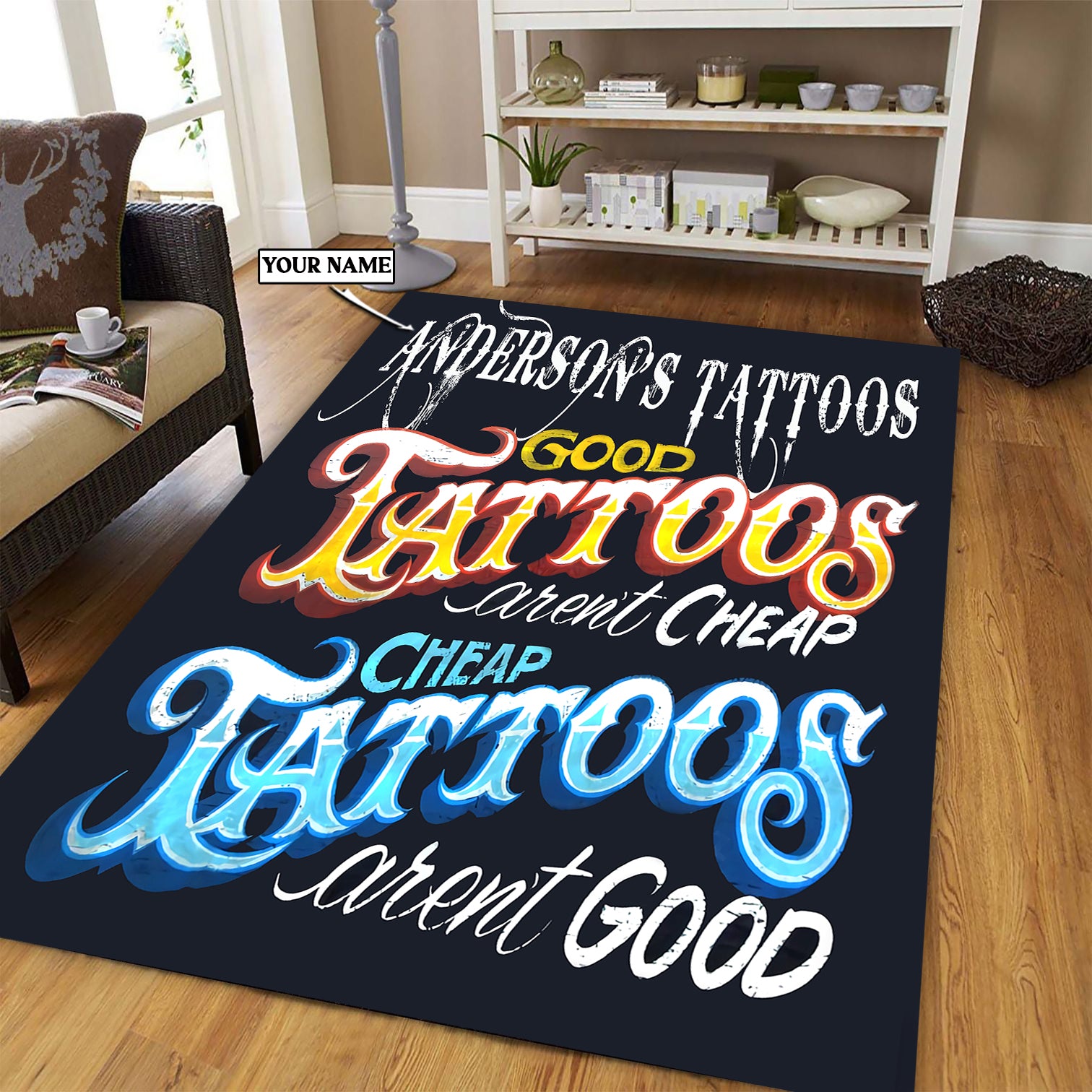 Personalized Tattoos Good Tattoos Aren't Cheap Area Rug 09421