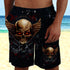 Skull 3D Combo Beach Shorts and Hawaii shirt 09918