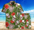 Skull Tropical Pattern Combo Beach Shorts and Hawaii Shirt 08991