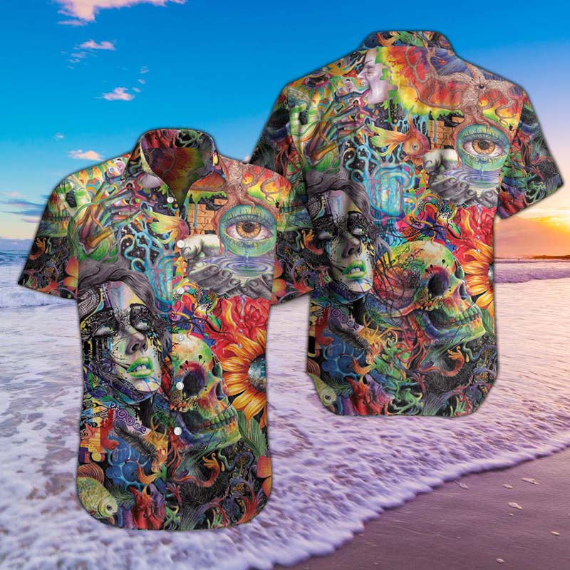 Skull Colorful Hawaii shirts 06608