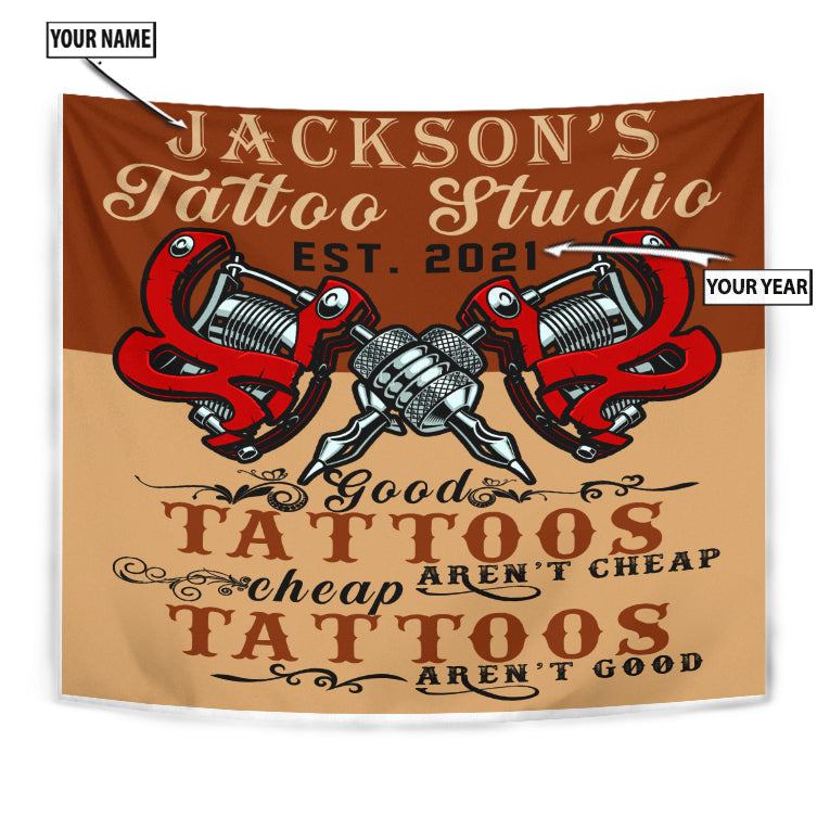 Personalized Tattoo Studio Tapestry 08994