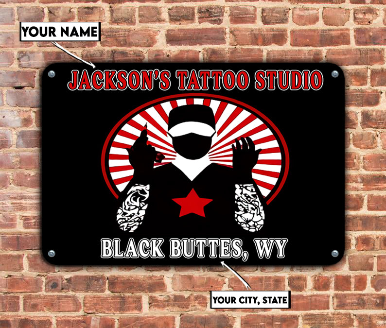 Personalized Tattoo Shop Metal Signs 08481