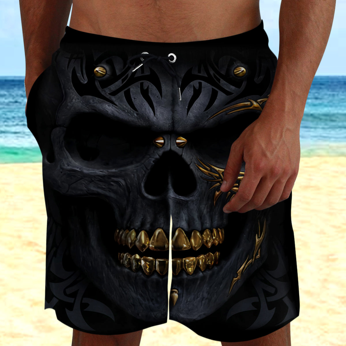 Skull Beach Shorts 09087