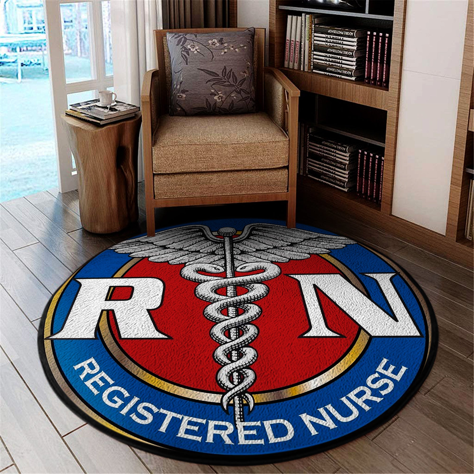 Registered Nurse Logo Round Rug 04911