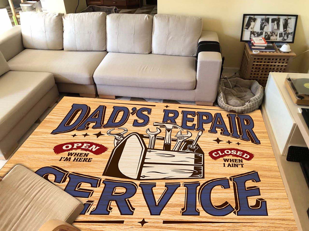 Dad's Repair Service Area Rug 07207