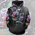 Gothic Blood rose and snake 3D hoodie 06038