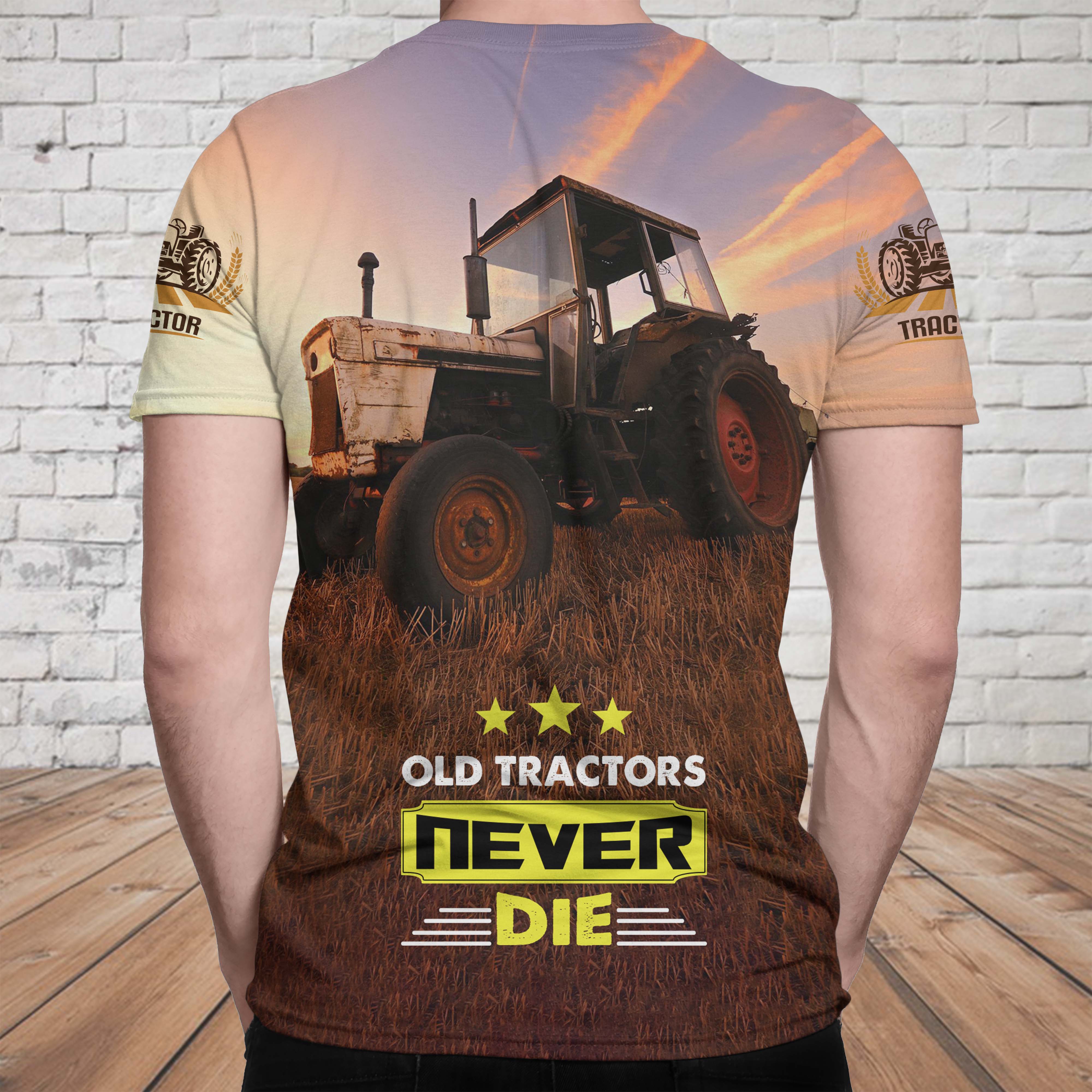 Old Tractors Never Die 3D T-Shirt 06394