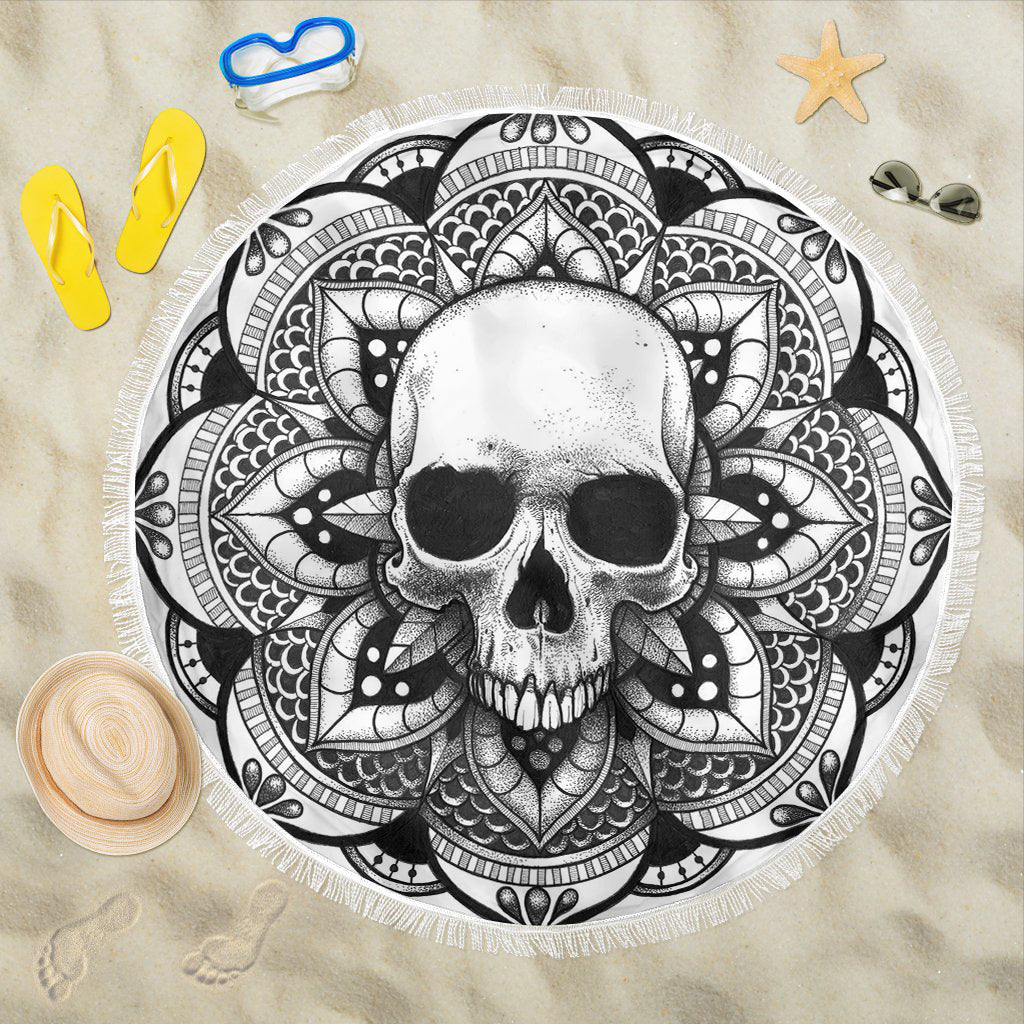 Mandala Skull Beach Blanket 08879