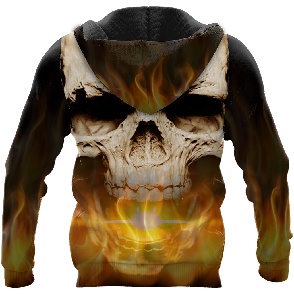 Skull Fire Art 3D Hoodie 07271