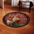 Farm Rooster and Cute Chick Round Mat 07372