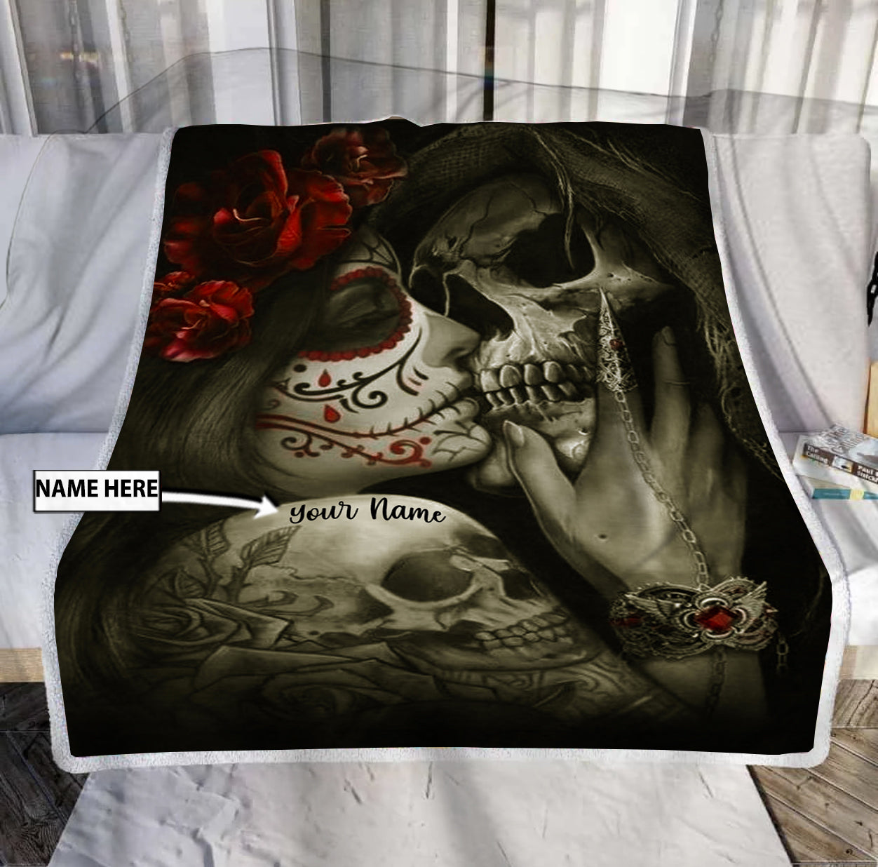 Personalized Skull Blanket 08965