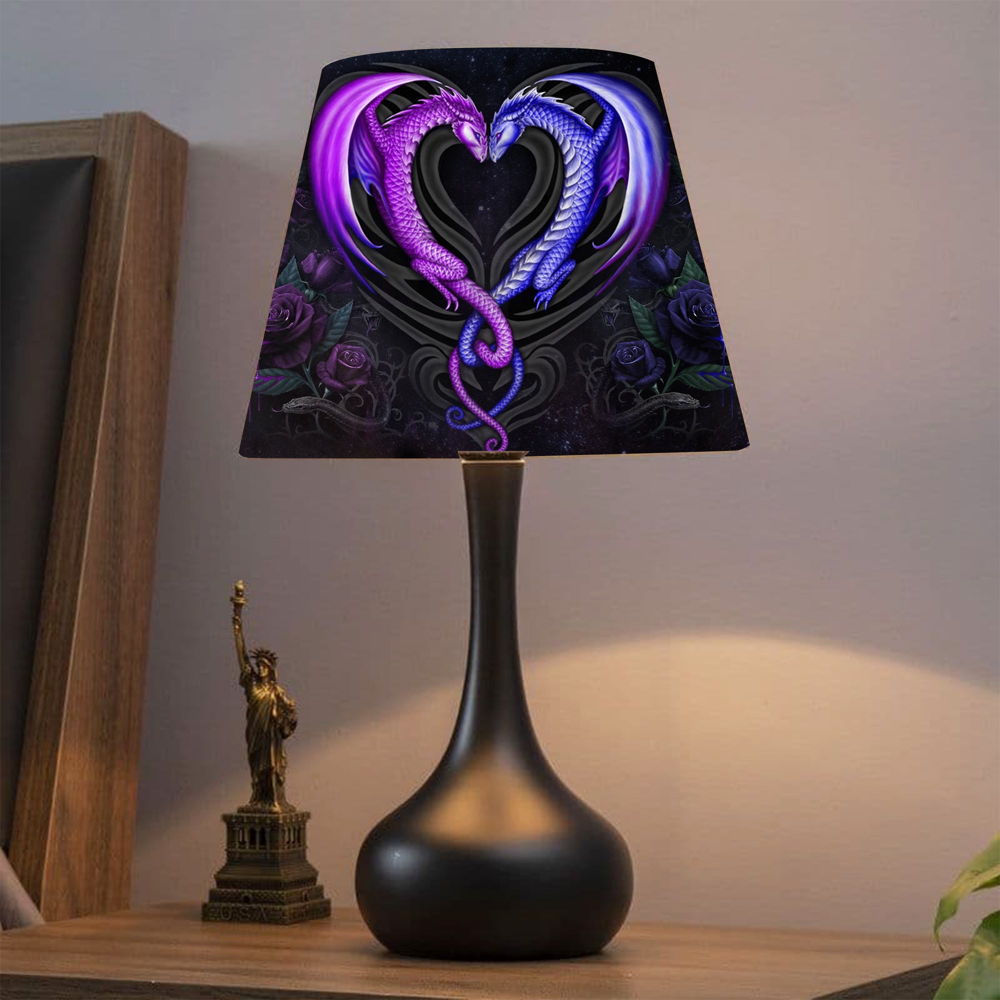 Dragon Couple Purple Lamp Shade 08112