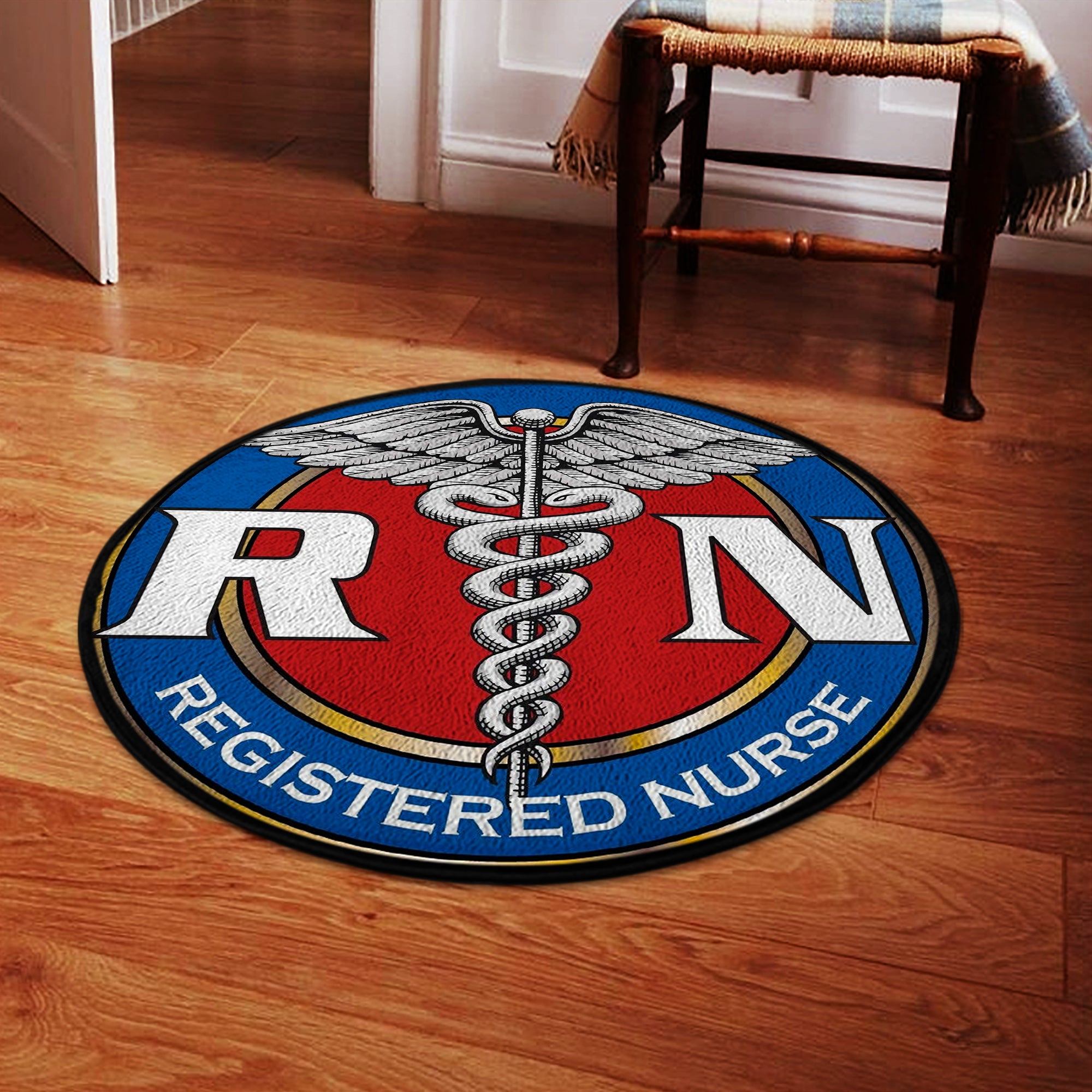 Registered Nurse Logo Round Rug 04911
