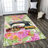 Sewing Quilting Flower Area Rug 07414