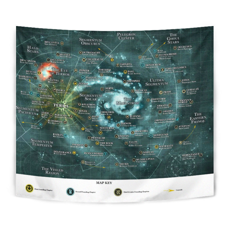 WH 40k Galaxy Map from Space Marines Tapestry 06176