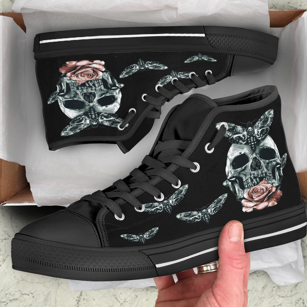 Skull Butterfly High Top Shoes 10024