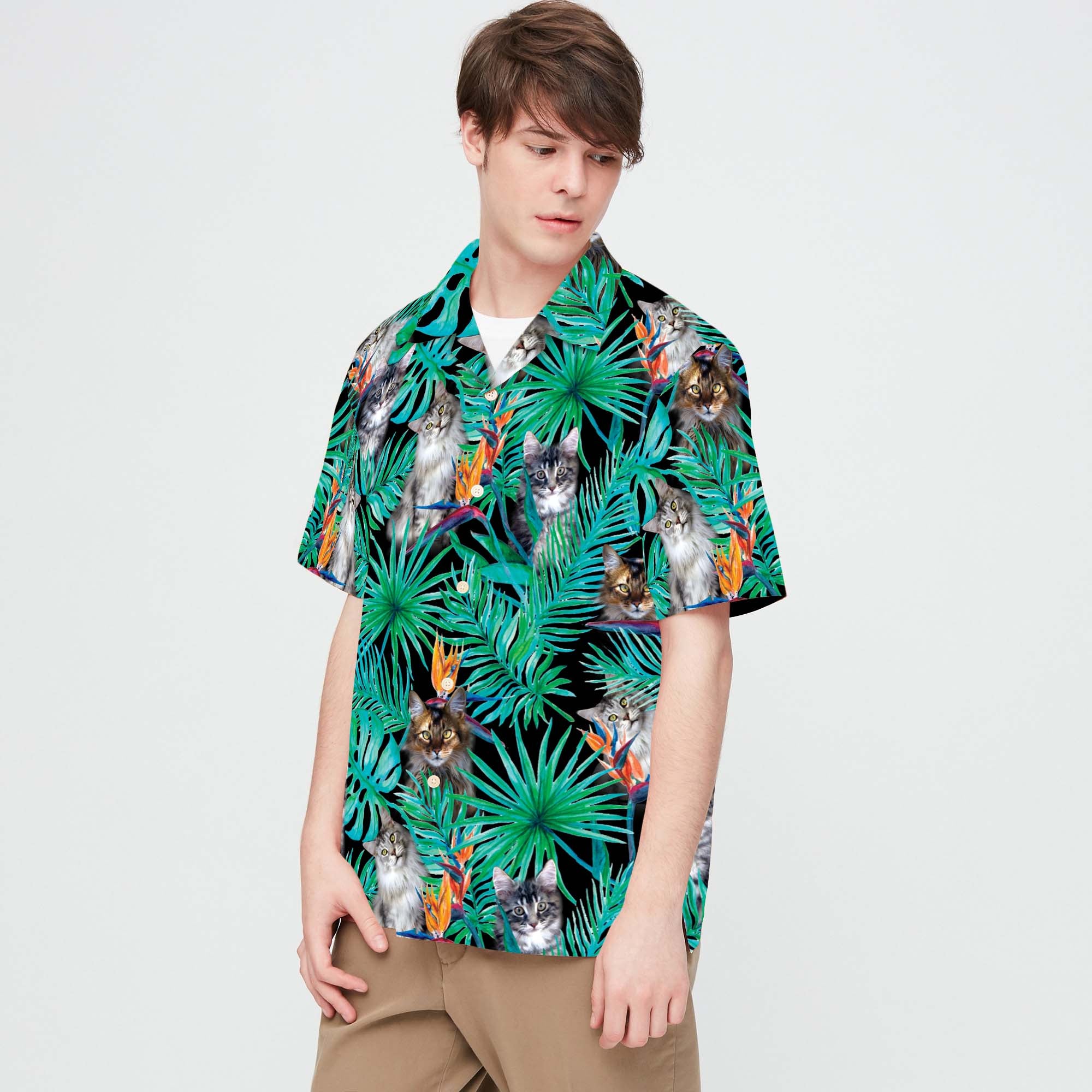 Maincoon Cat Hawaii Shirts 06652