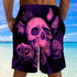 Purple Skull Art Shorts 08486