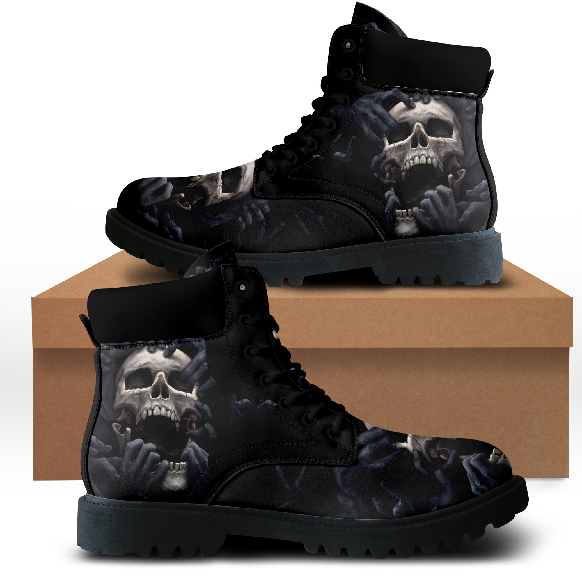 Nightmare Skull All Season Leather Boots