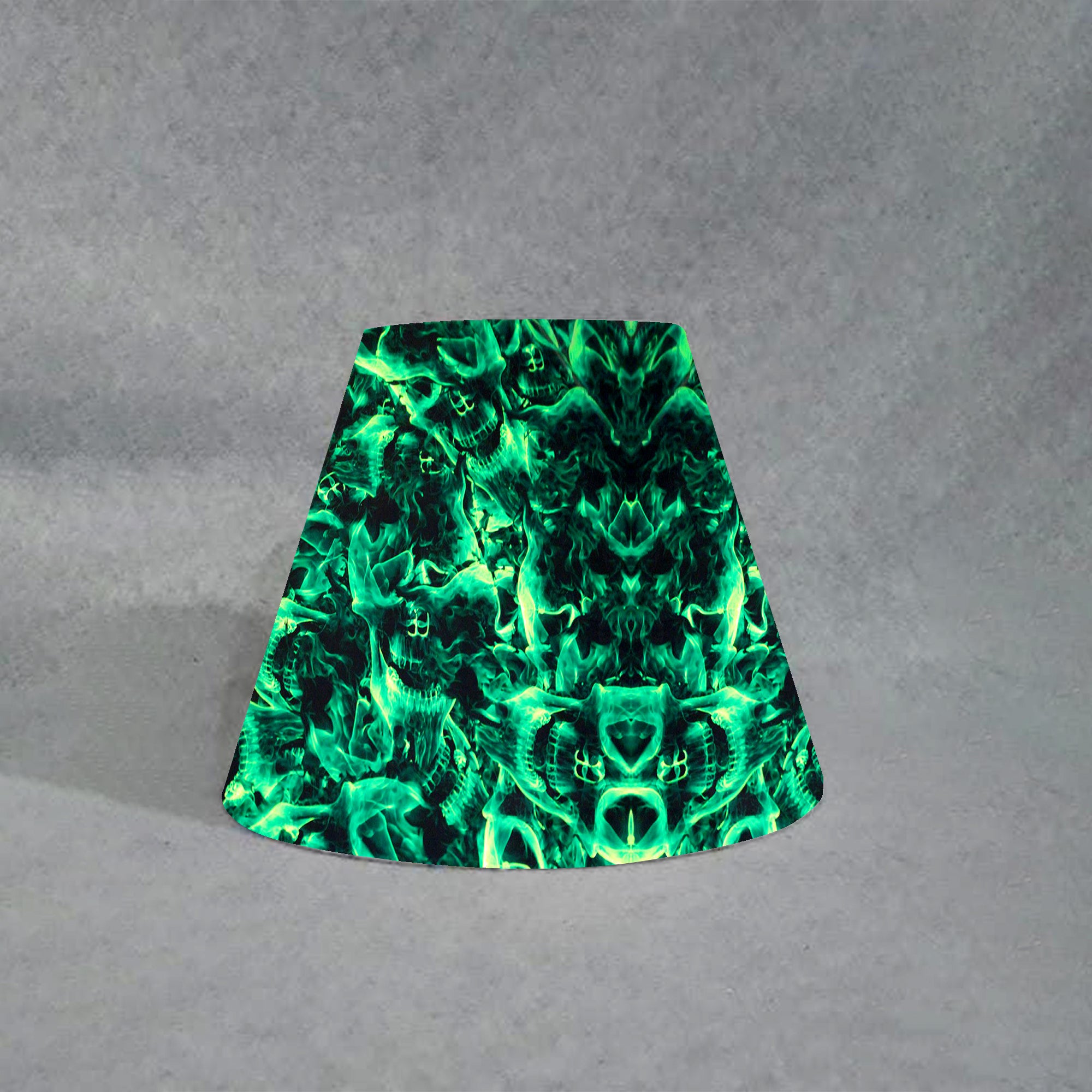 Burning Skulls Green Pyramid Lamp Shade 08267