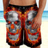 Metal Skull Fire Beach Shorts 06230