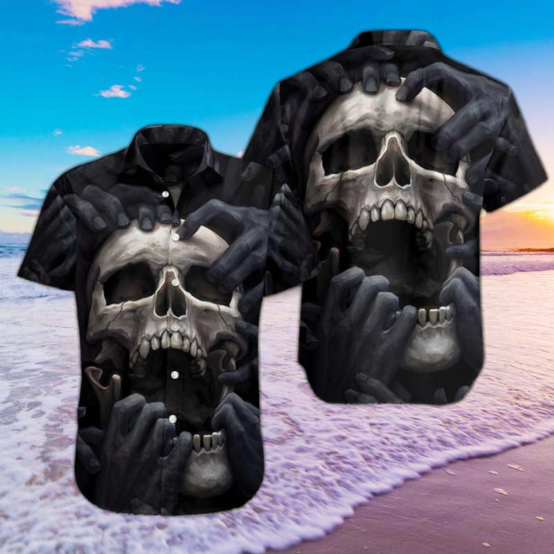 Skull Zombie Hand Hawaii Shirts 06690