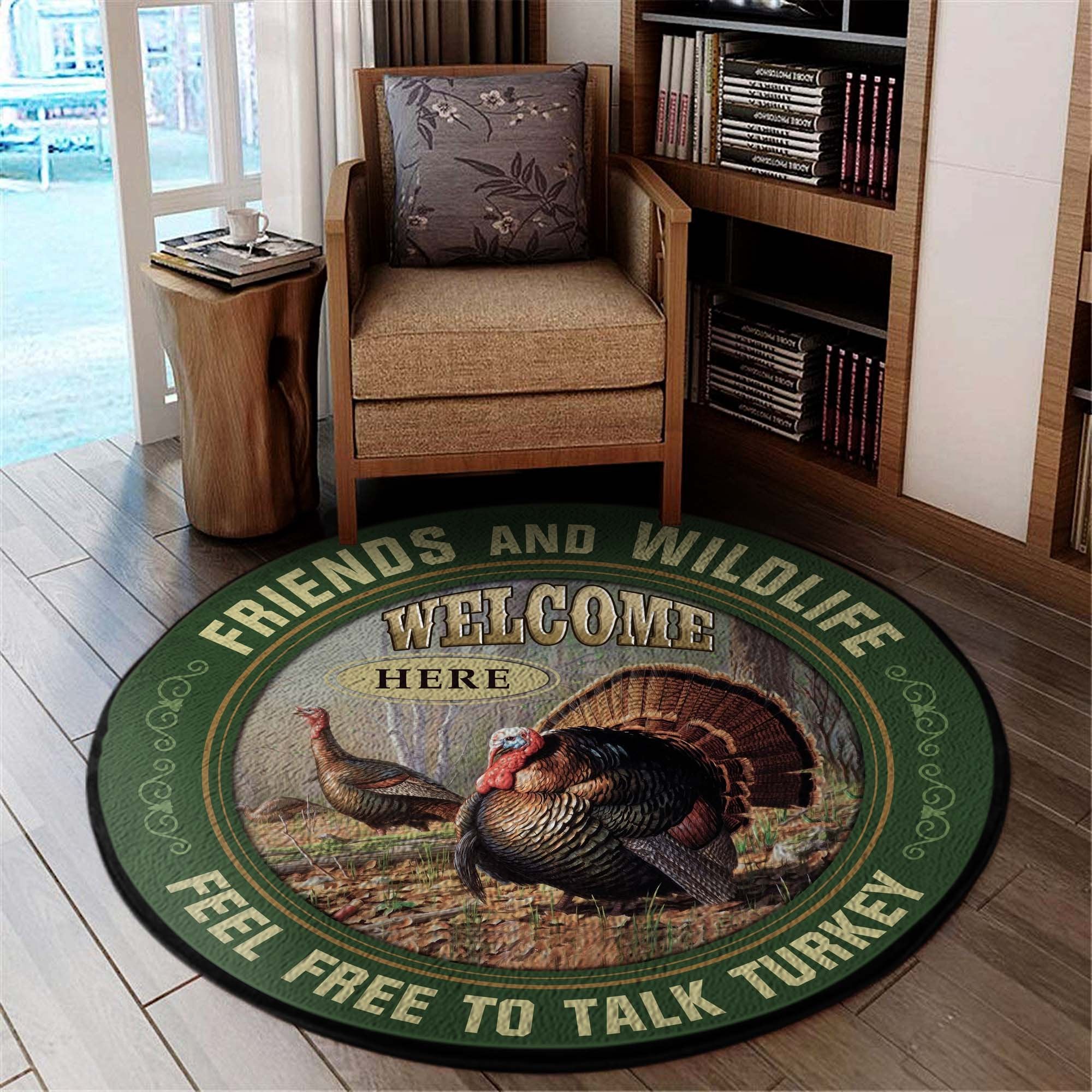 Talking Turkey Hunting Round Mat 06510