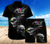 see no evil hear no evil speak no evil skulls Combo Beach Shorts and Hawaii shirt 09895