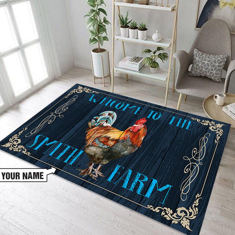 Personalized Welcome to the Farm Area Rug 07884