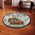 Personalized Happy Campers Live Here Round Mat 06488