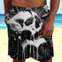 Skull Melting Hydrographic Combo Hawaii Shirt And Beach Shorts 08977