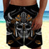 Viking With Skull Beach Shorts 08240