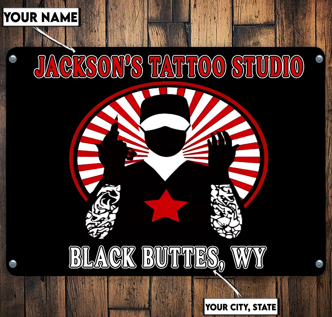 Personalized Tattoo Shop Metal Signs 08481
