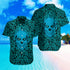 Skull Aqua Mandala Combo Shorts and Hawaii Shirt 08973