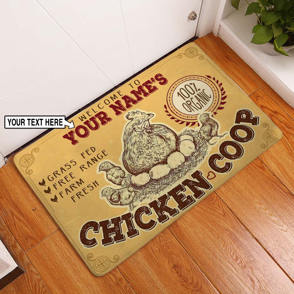 Personalized Chicken Coop Doormat 06760