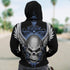 Skull 3D Zip Hoodie_Wing Skull Biker Shirt