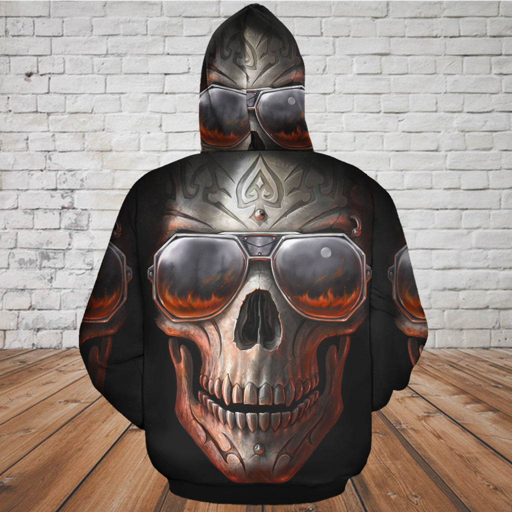 Skull 3D Hoodie_Hell Fire