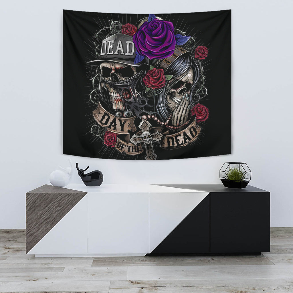 Skull Tapestry_Day of the Dead