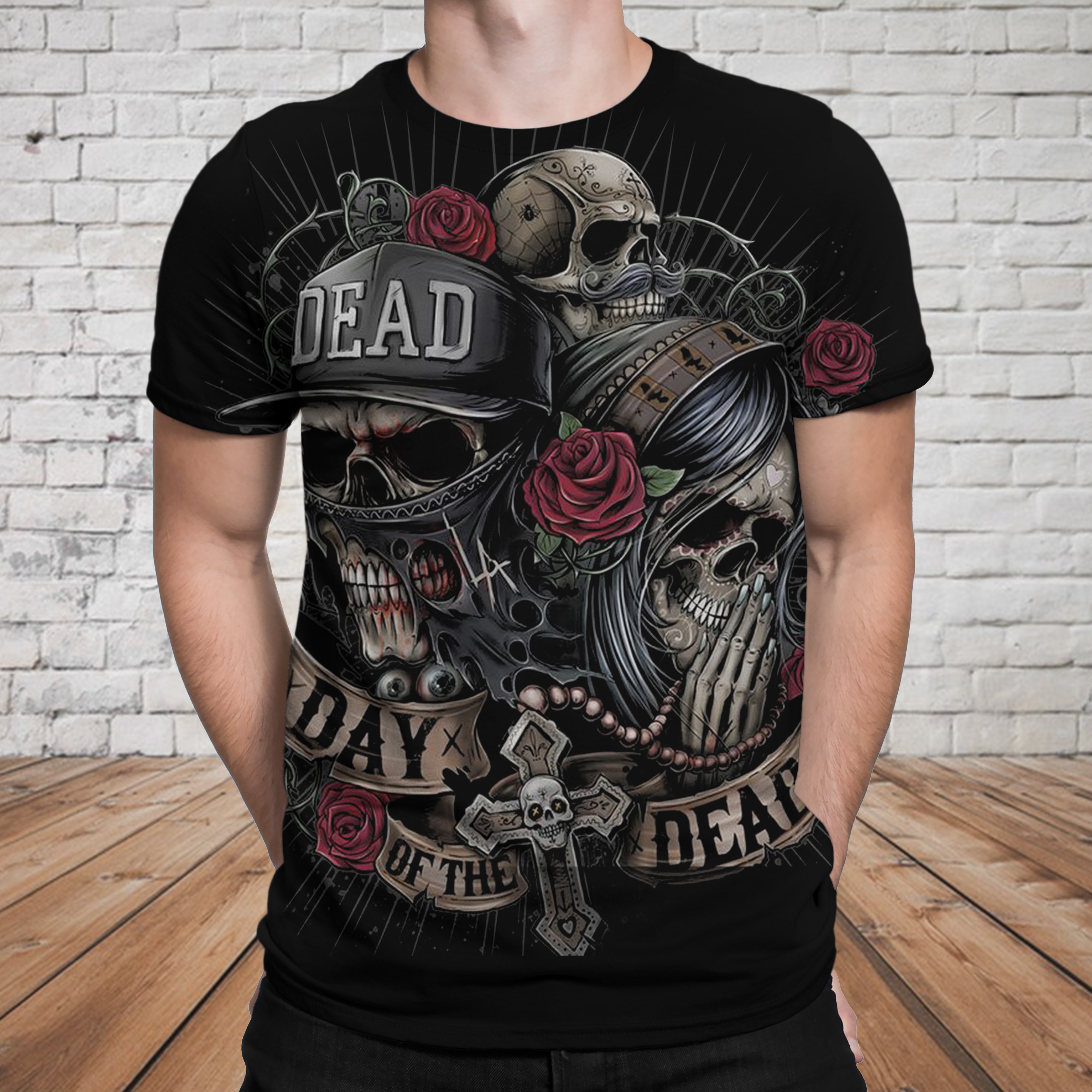 Skull 3D T-shirt_Day of the Dead
