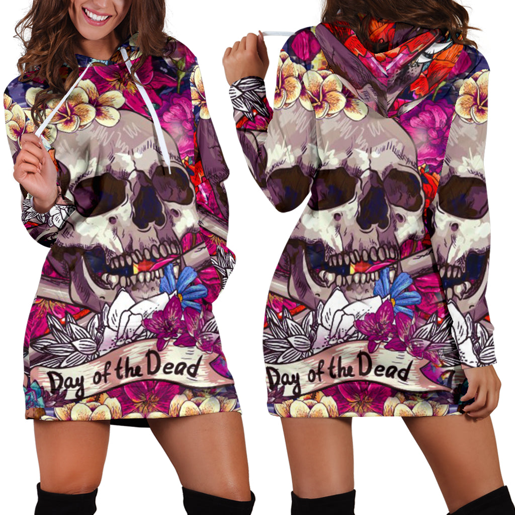 Skull Hoodie Dress_Day of the Dead
