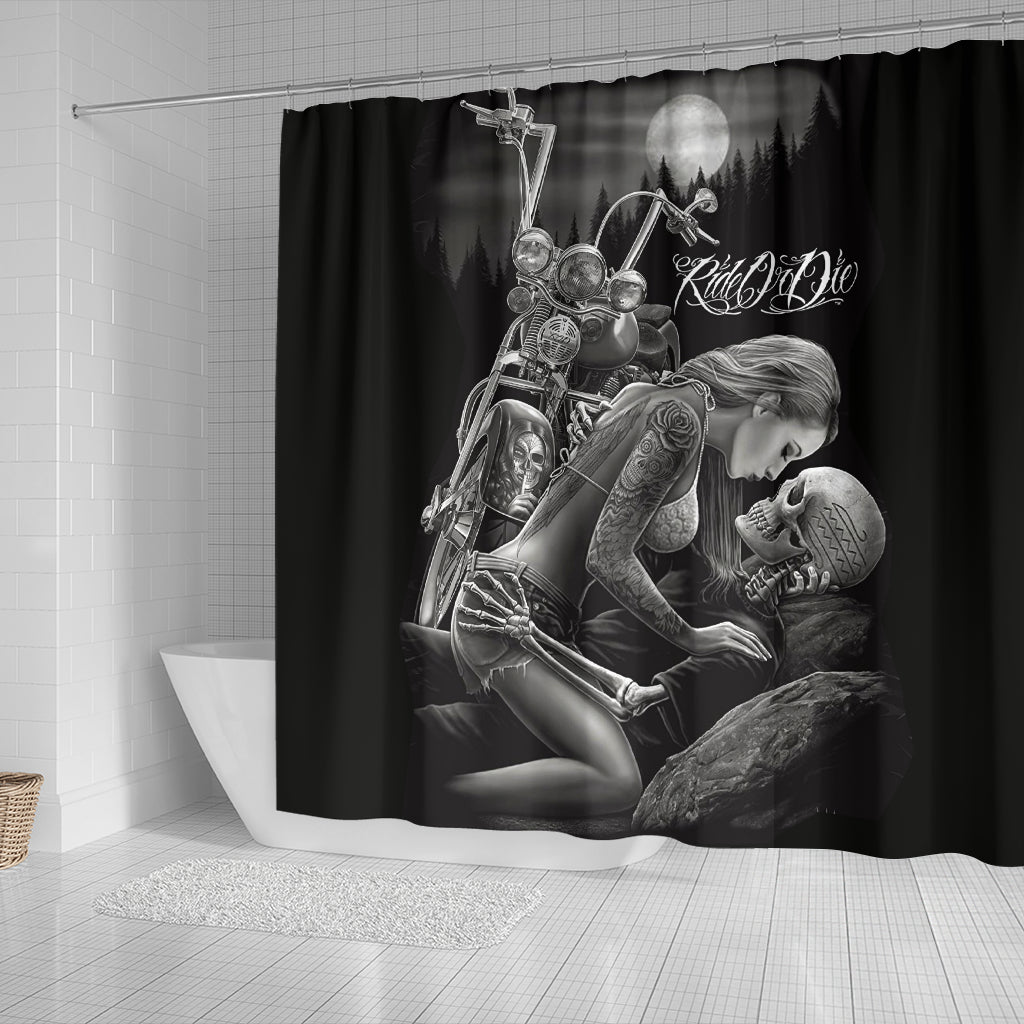 Shower Curtain_Ride or Die Lovers