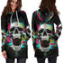 Skull Hoodie Dress_Colorful Night Scream