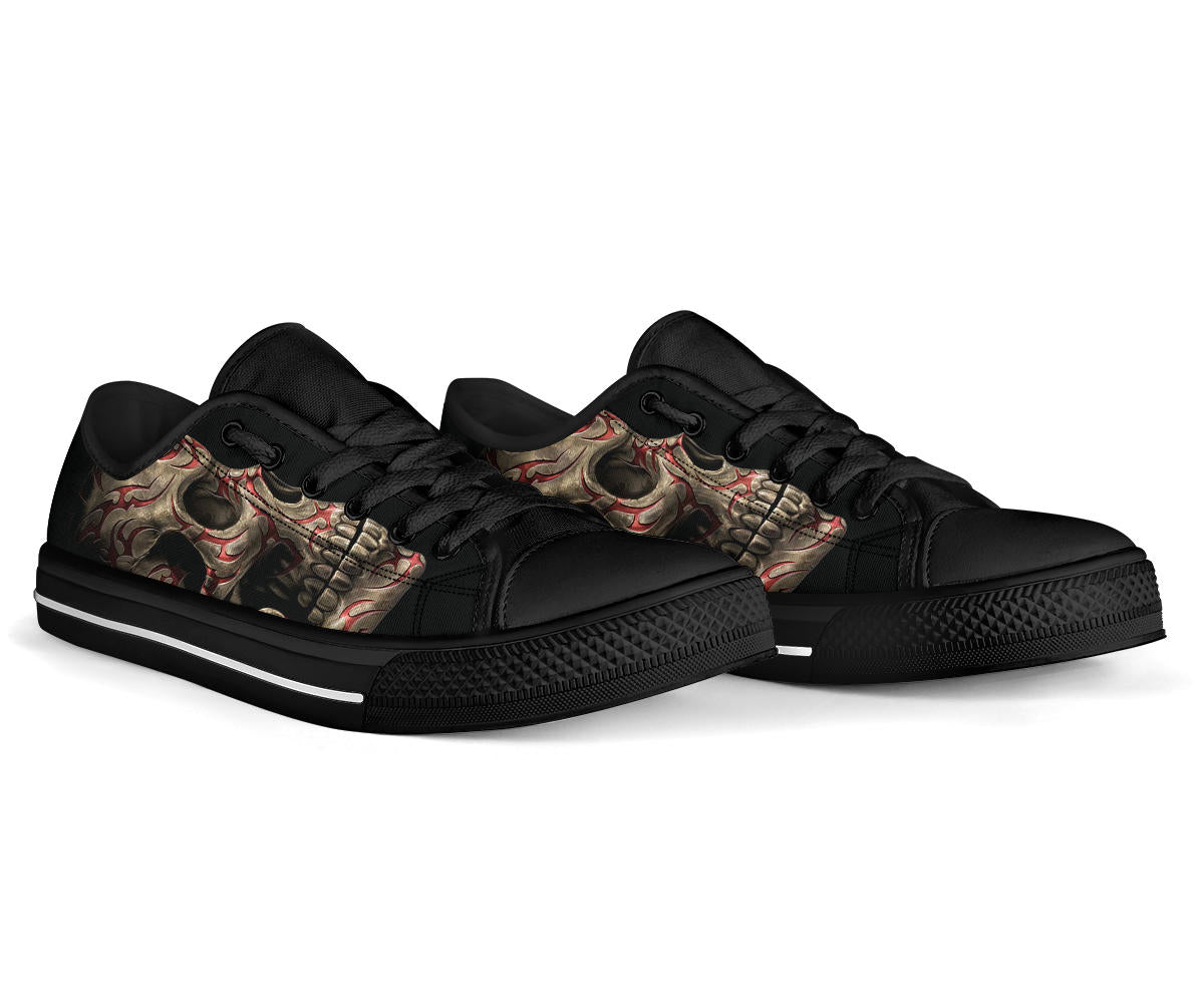 Skull Low Top Shoes Black - 04613