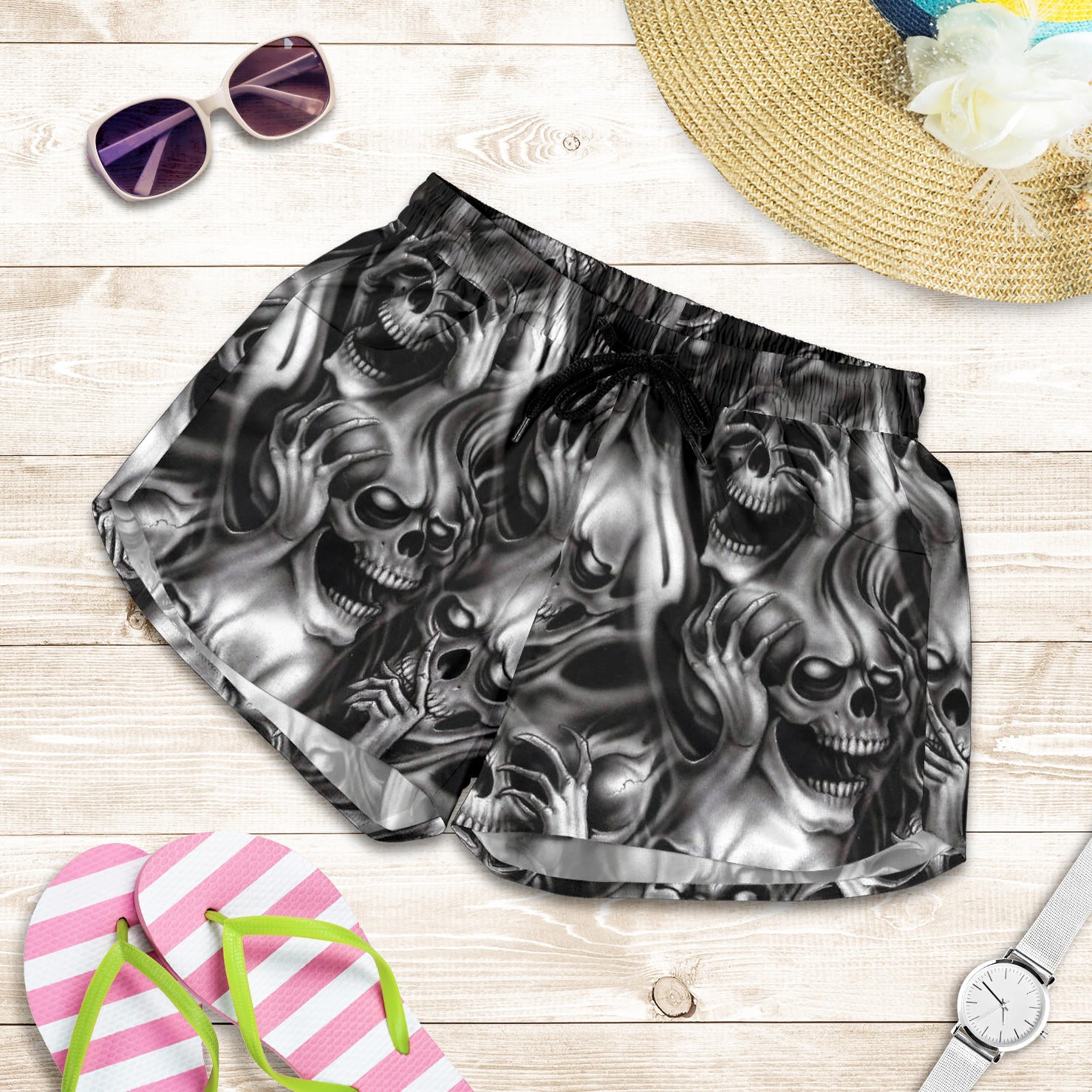 Skull Women Shorts - 01468
