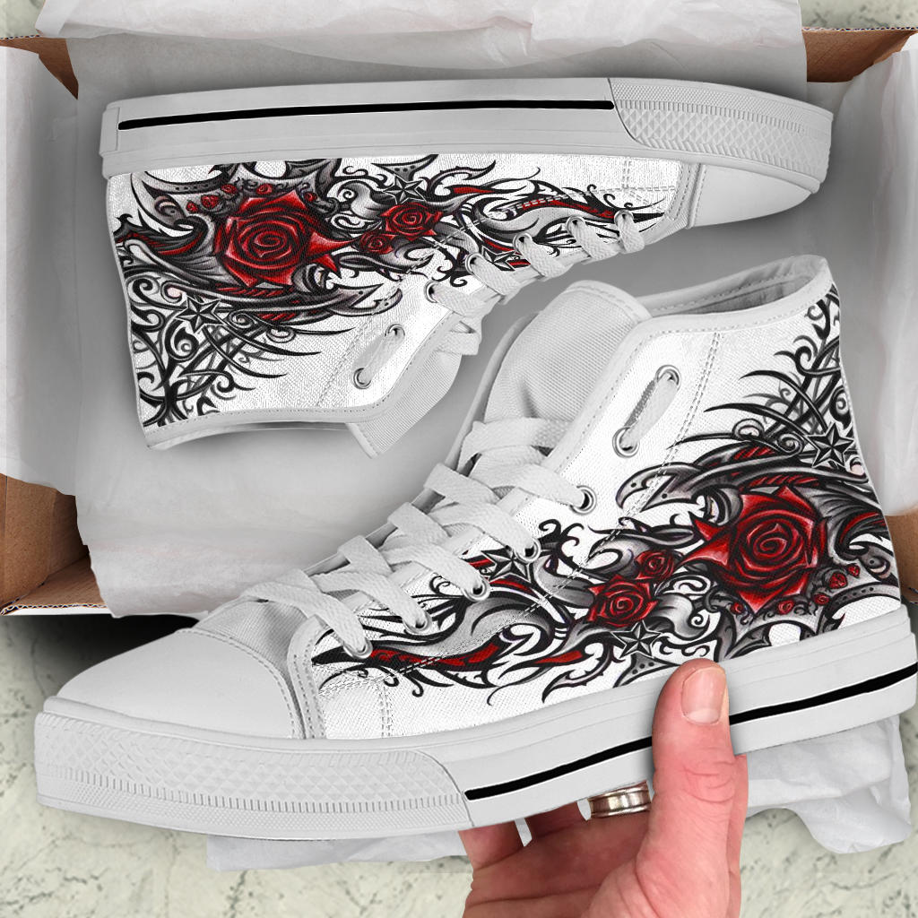 Gothic Rose Star High Top Shoes 06135