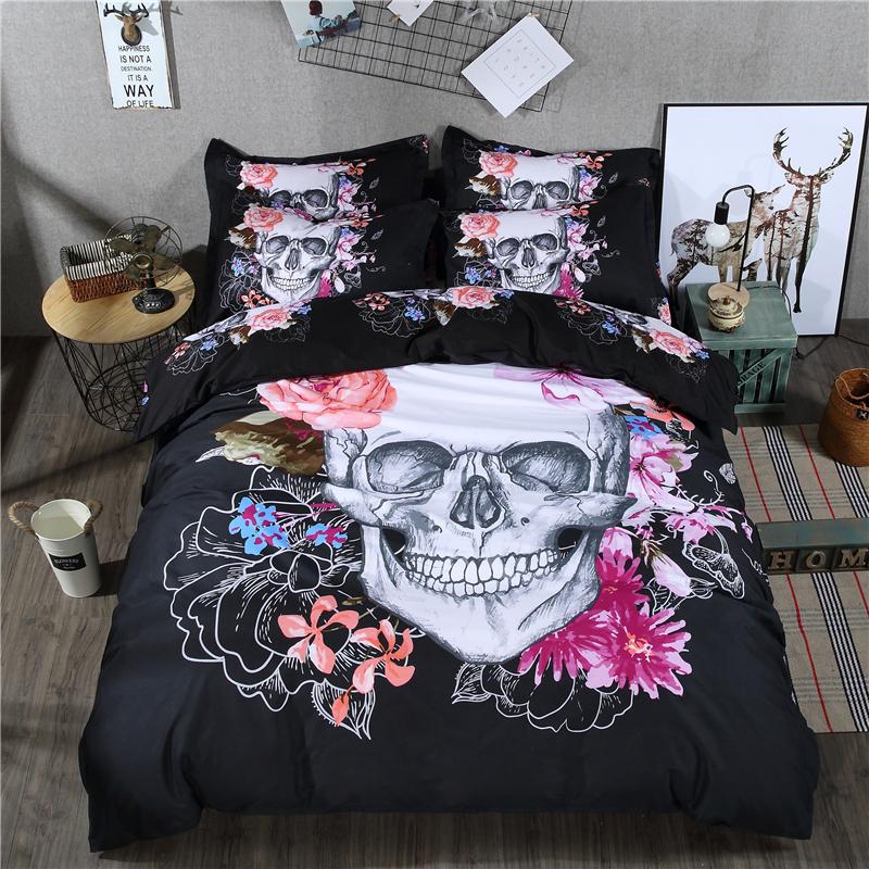 Skull Bedding Set_Flower and Skull